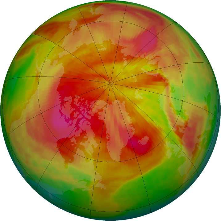 Arctic ozone map for 31 March 1979